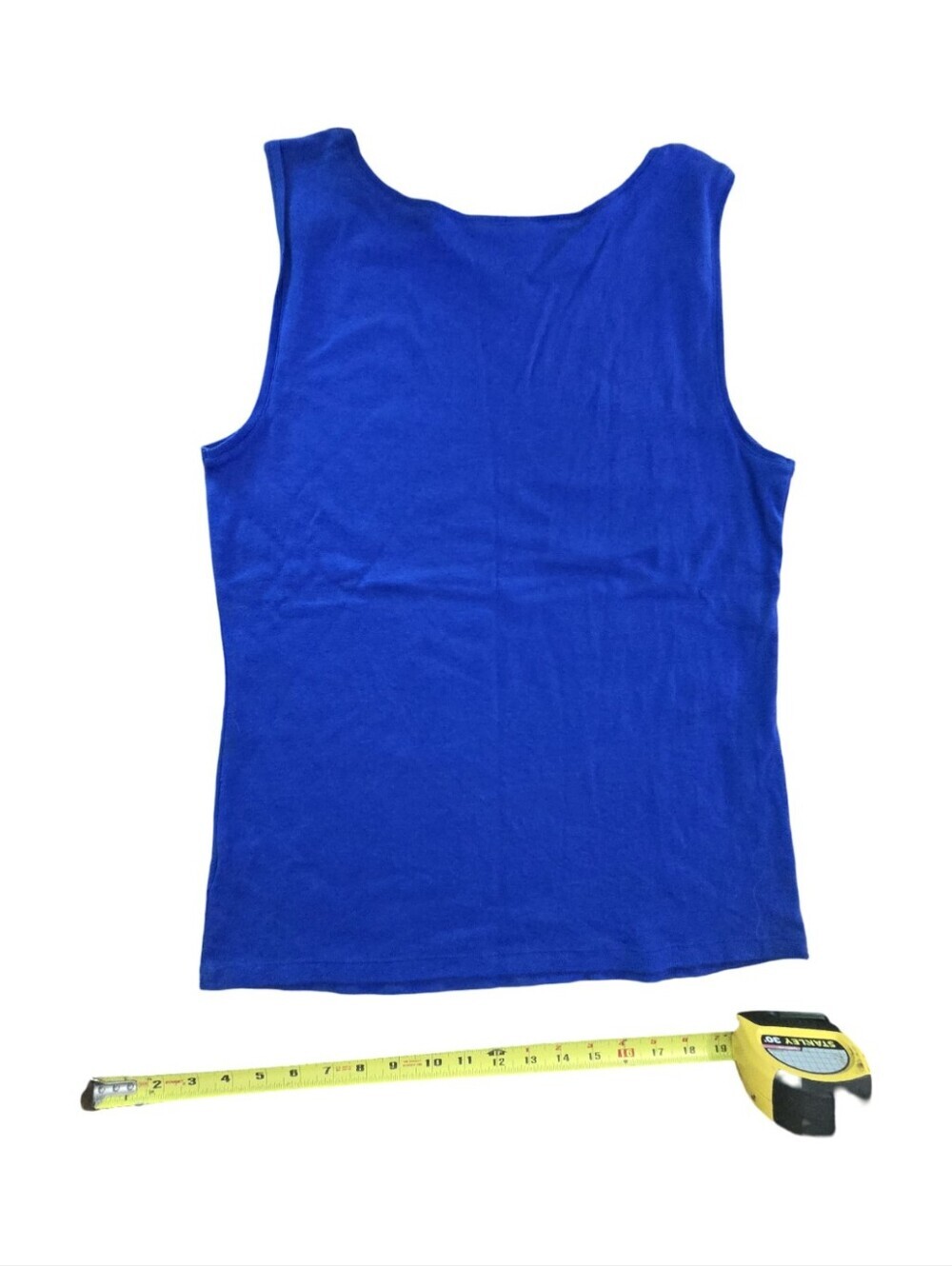 Karen Scott Royal Blue Scoop Neck Tank Layering Summer Lightweight Size L - Picture 6 of 7